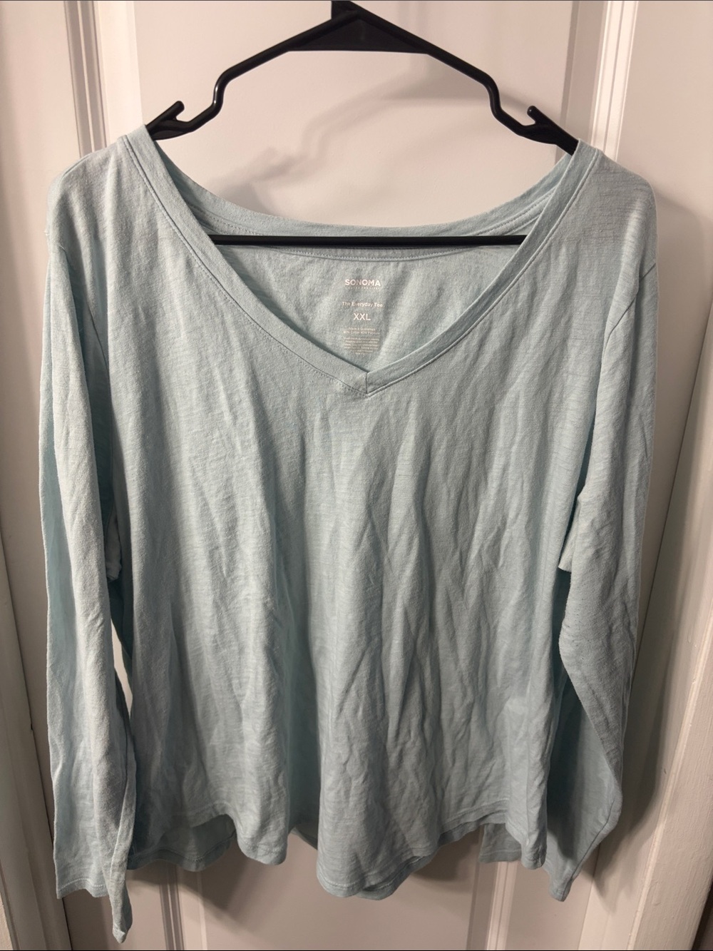 3/$15 Sonoma Light Blue V-Neck Long Sleeve Shirt